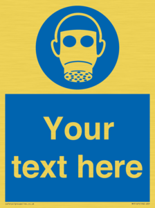 Custom Respirator Required Sign